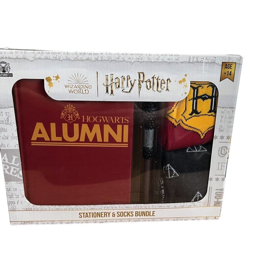Harry Potter Stationary and Socks Bundle Journal Pen 2 Pair Socks New